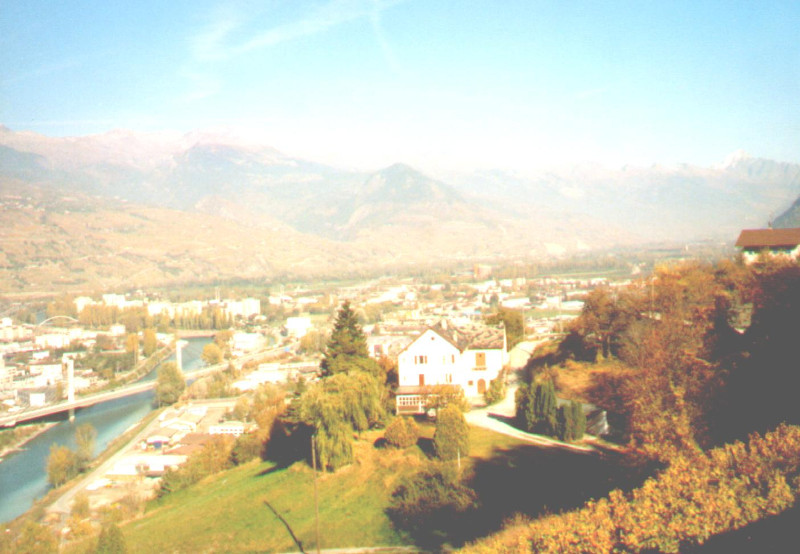 Old view of Sion and the townhouse